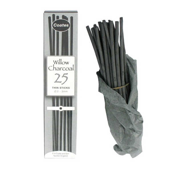 Picture of Coates Willow Charcoal Sticks Thin 25pk