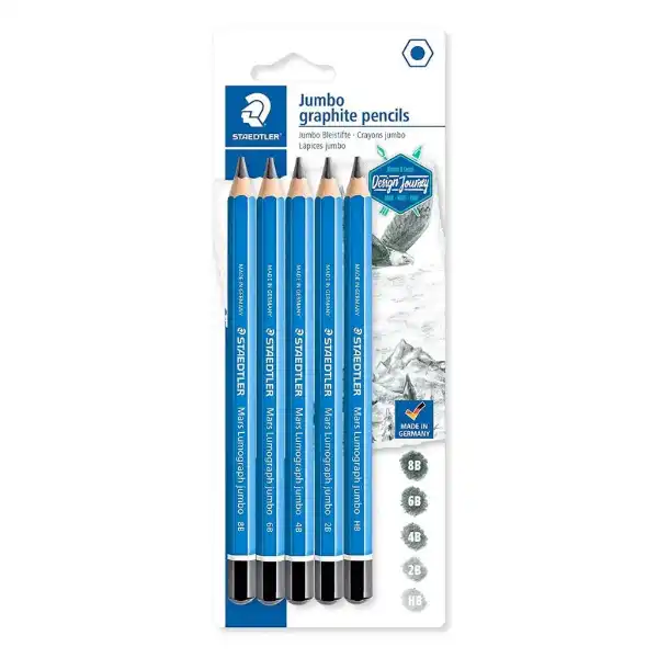 Picture of Staedtler Mars Lumograph Jumbo Pencil 5pk