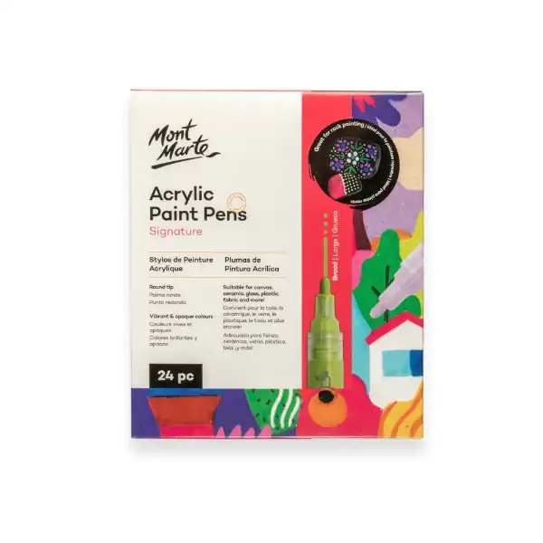 Picture of Mont Marte Acrylic Paint Pens Broad Tip 24pk