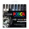 Picture of Uni Posca Paint Pen PC-5M 8 Monotone Set